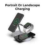 Chargeur sans fil 4-en-1 QuattroCharge, MagSafe pour iPhone et Watch