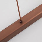 Lampa wisząca LED Nexis z liniową ramą, czarno-brązowe wykończenie