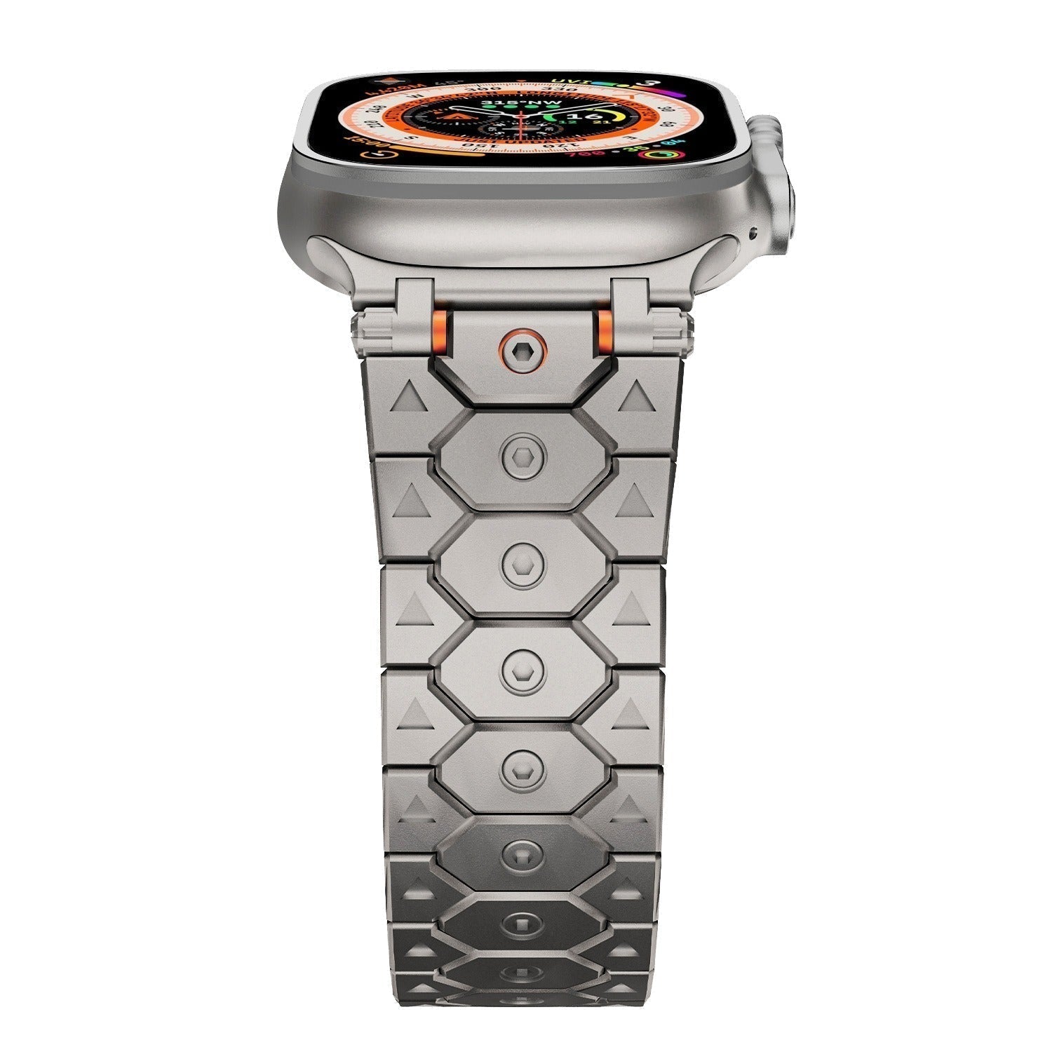 Vantira FusionX Titanium Apple Watch-rem, sekskantet led-design