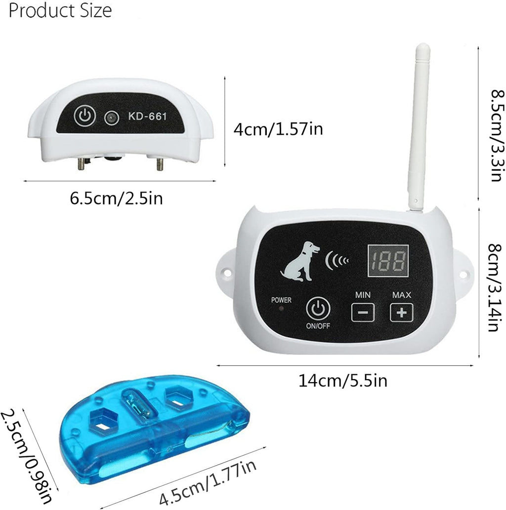 NovaPaw Wireless Waterproof Dog Fence Collar With Adjustable Boundary