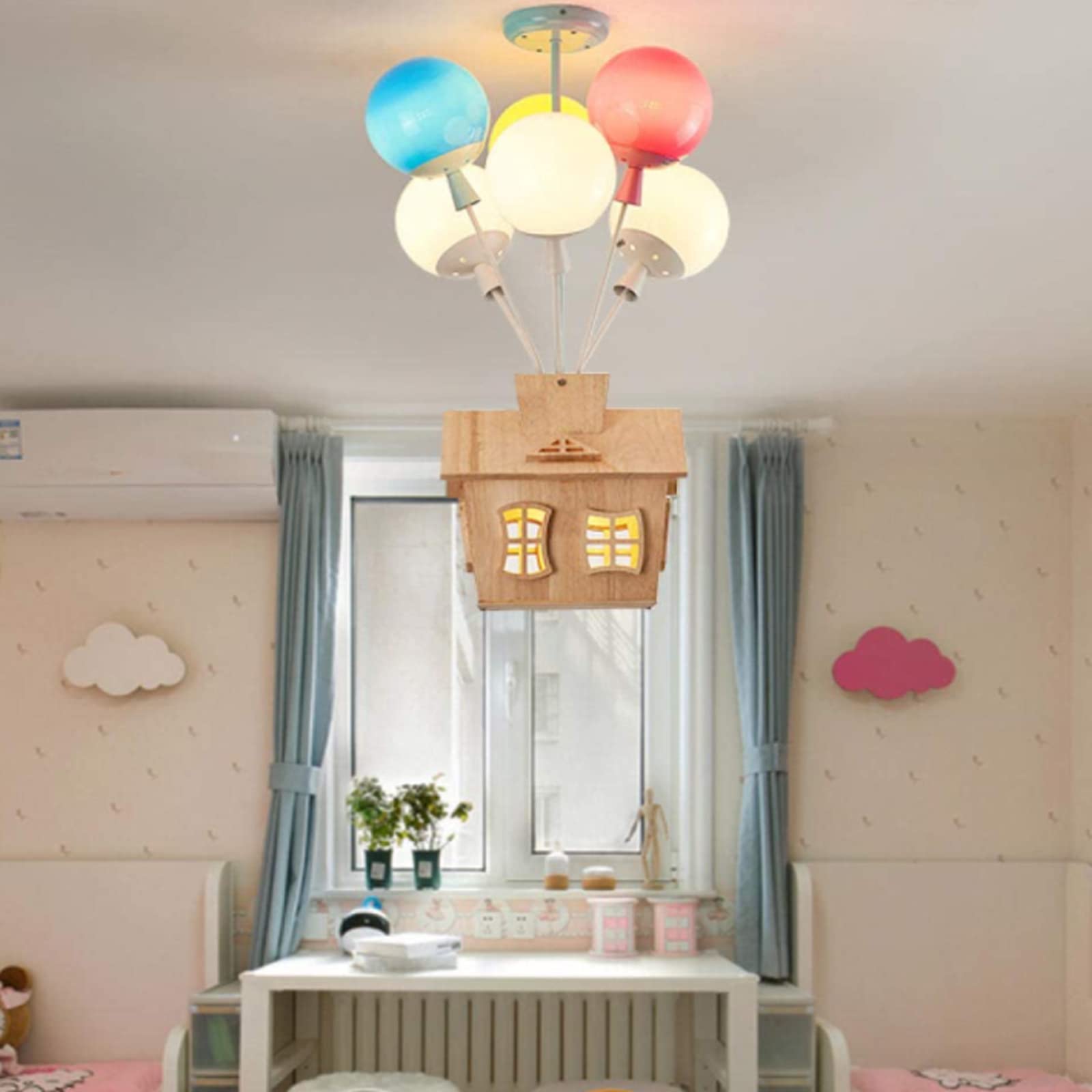 Aria Designer Flush Mount Ceiling Light Wood Children's Room | Fioriscas