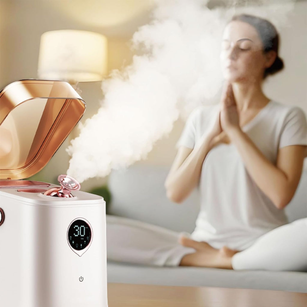 AureaGlow Steamer With Ionic Action For Gentle Deep Cleansing