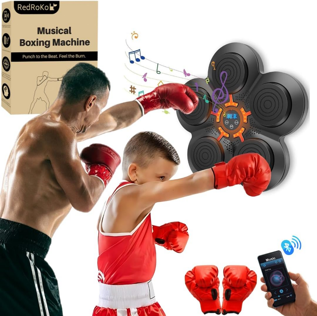 NovaStrike Smart Wall Boxing Machine, Bluetooth Music & Reaction Lights