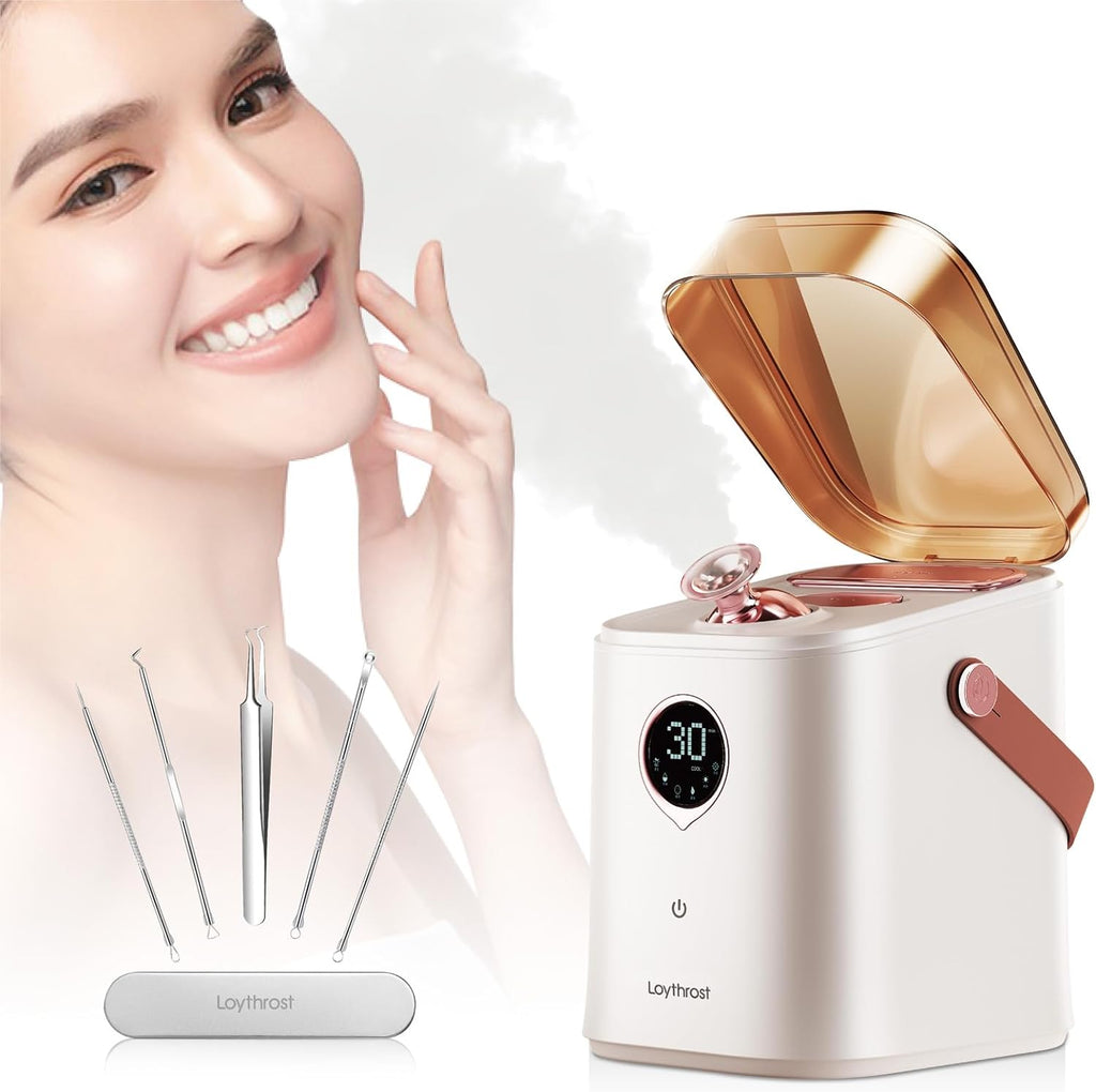 AureaGlow Steamer With Ionic Action For Gentle Deep Cleansing