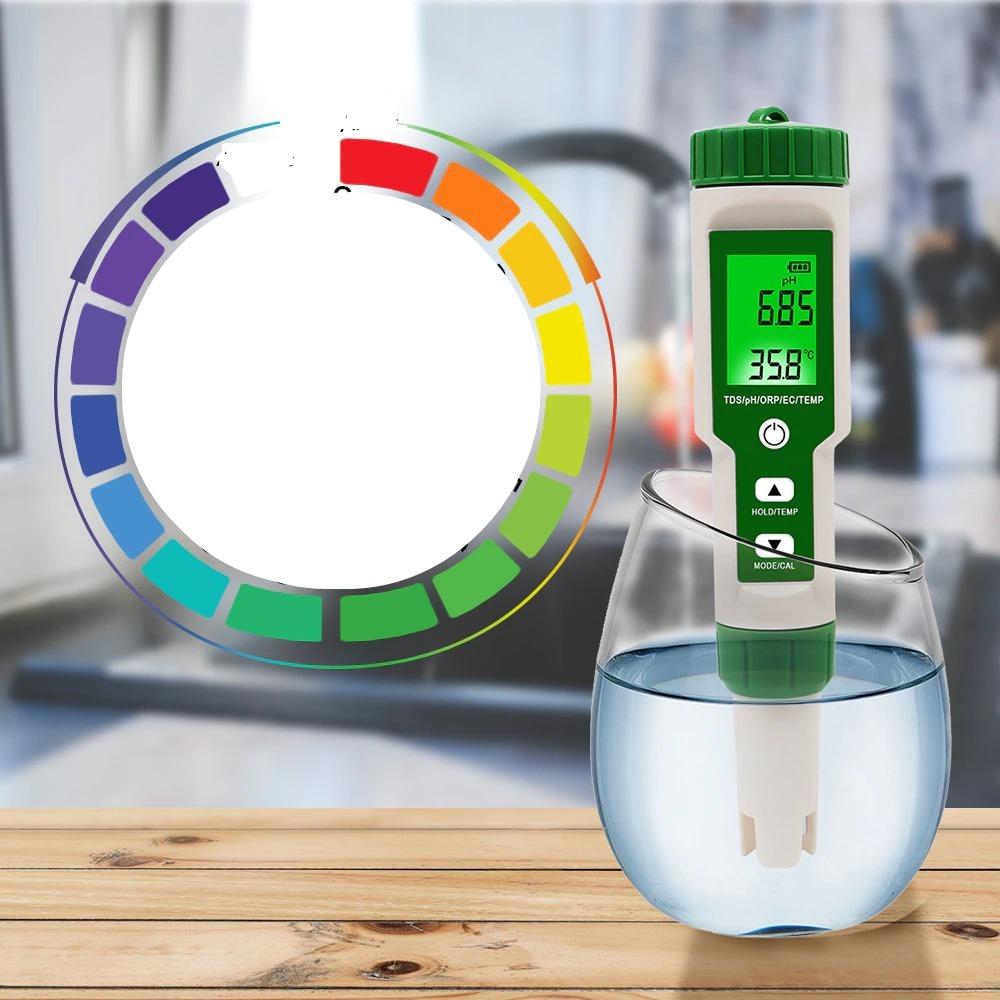PlantPro 5-in-1 Digital Water Tester For pH, TDS, EC, ORP & Temperature