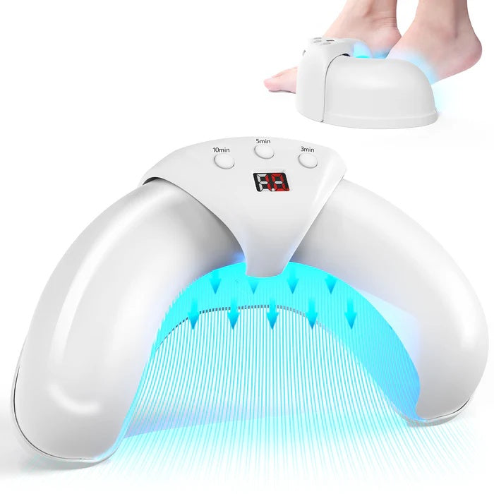 Dispositivo de luz para el cuidado de uñas con clip, doble haz de 905 nm y 470 nm, recargable