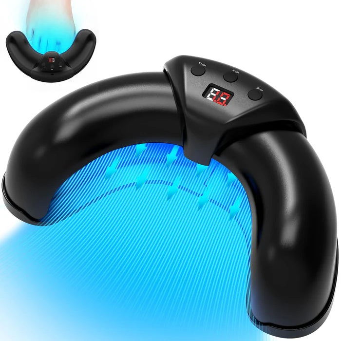 Dispositivo de luz para el cuidado de uñas con clip, doble haz de 905 nm y 470 nm, recargable