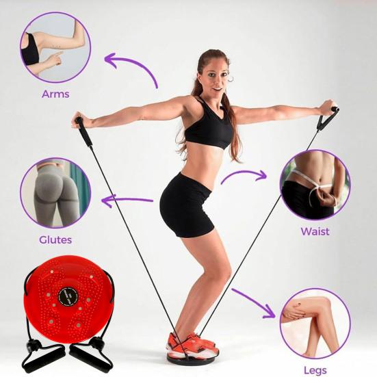 Magnetic Core Twist Board With Resistance Ropes, LumaTwist Balance Trainer