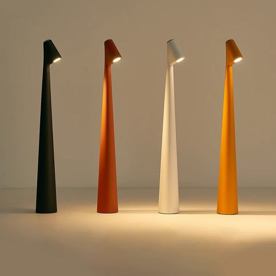 Candeeiro de mesa LED sem fios, design nórdico em alumínio com regulação tátil da intensidade da luz