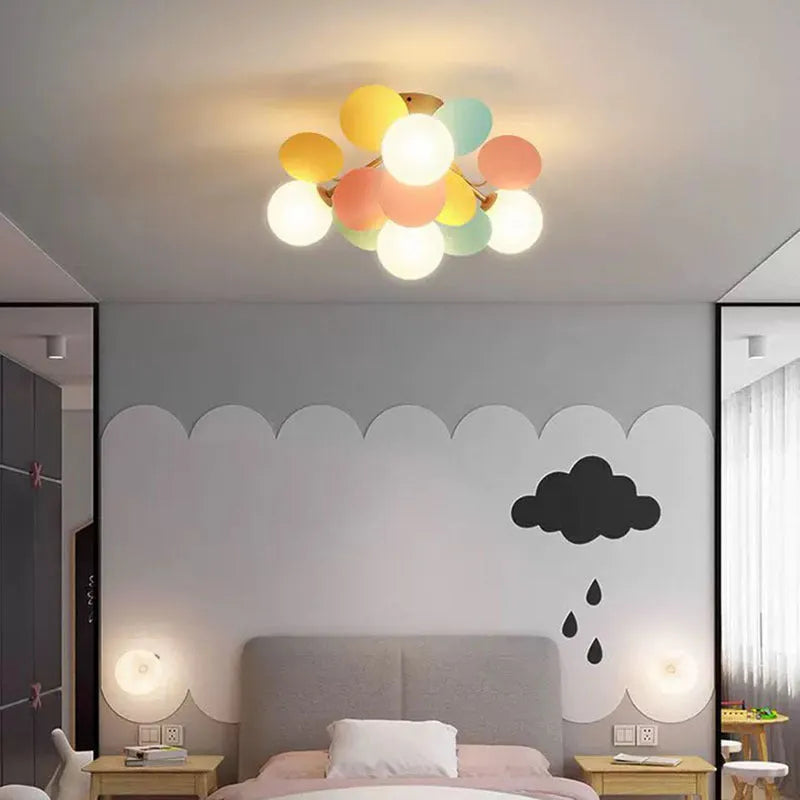 Aria Modern Bubble Cluster Ceiling Light, Colorful | Fioriscas