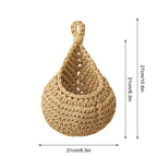 Coș suspendat, iută împletită manual, accent decorativ rustic boho pentru casă