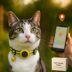 Macskanyakörv GPS-nyomkövető-tartóval, fényvisszaverő és biztonsági kioldóval