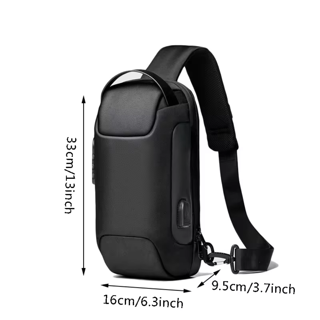 Crossbody Travel Bag With Anti-Theft Lock And USB Charging Port