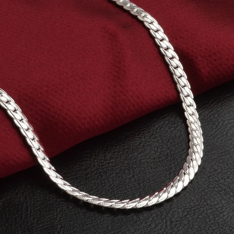 Aurelia Grace Sterling Silver Chain Necklace for Weddings