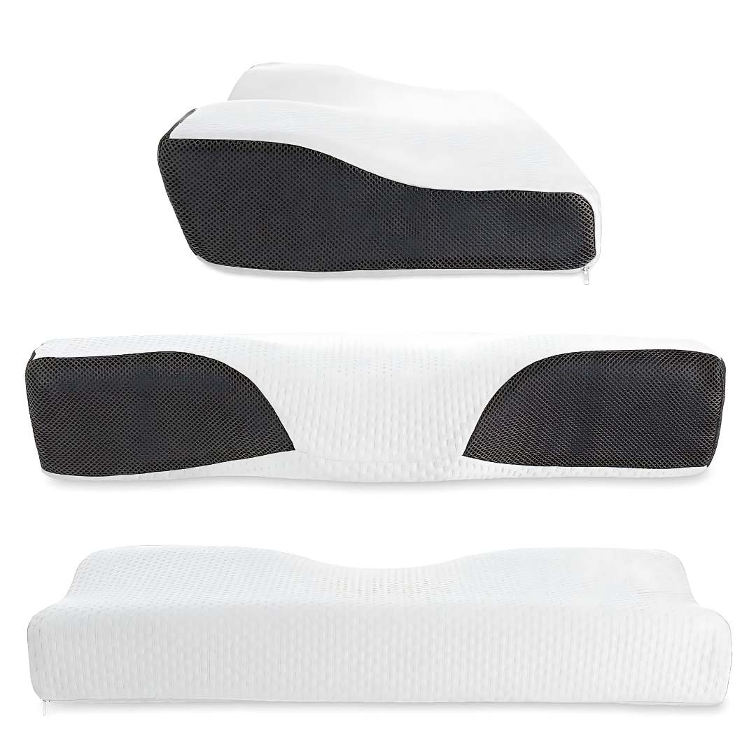 Oreiller ergonomique NexaRest en mousse à mémoire de forme pour soutenir le cou et la colonne vertébrale