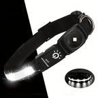 LumaPaw Waterproof Dog Collar, LED Light & AirTag Tracker Slot