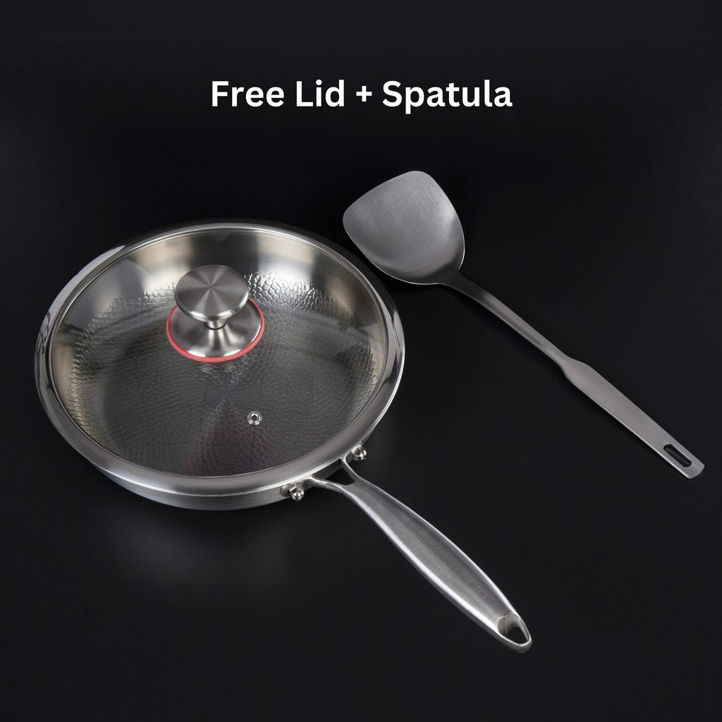 Titanium-Bratpfanne mit beschichtungsfreier Antihaftoberfläche, 11 Zoll