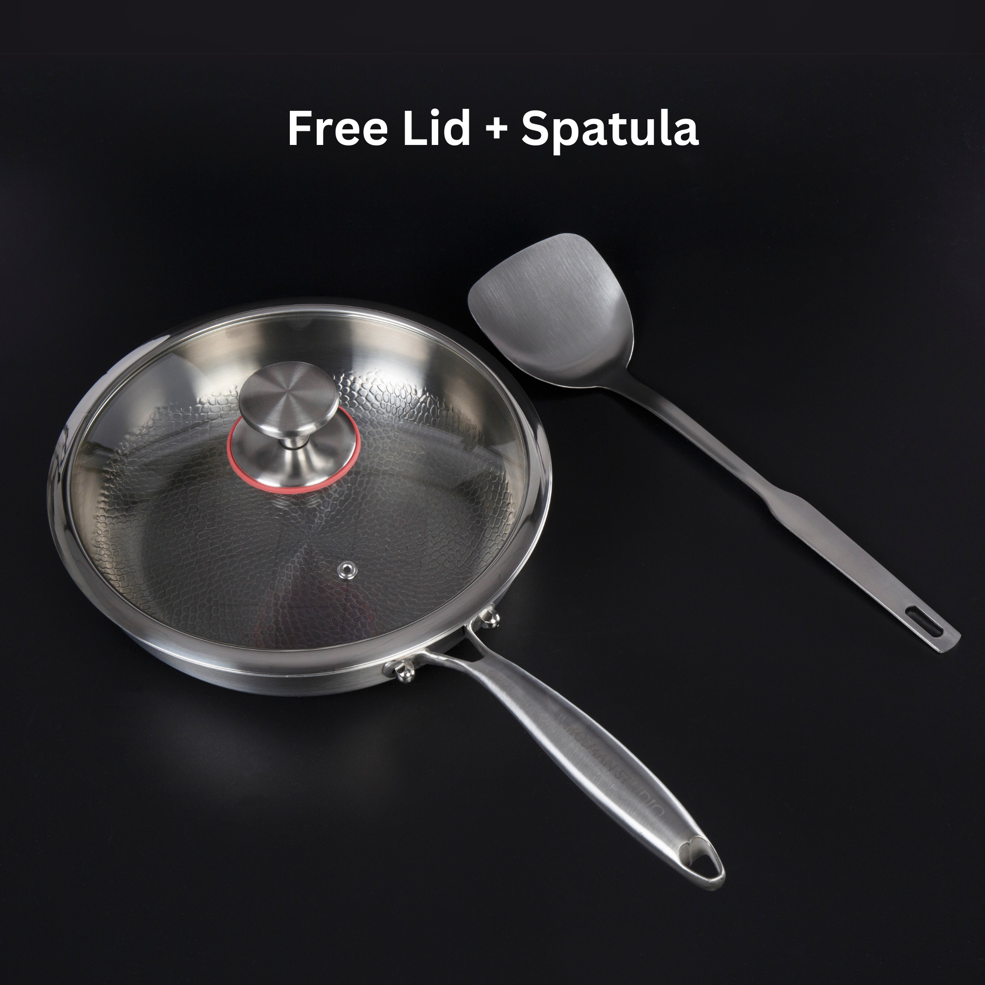 Titanium-Bratpfanne mit beschichtungsfreier Antihaftoberfläche, 11 Zoll