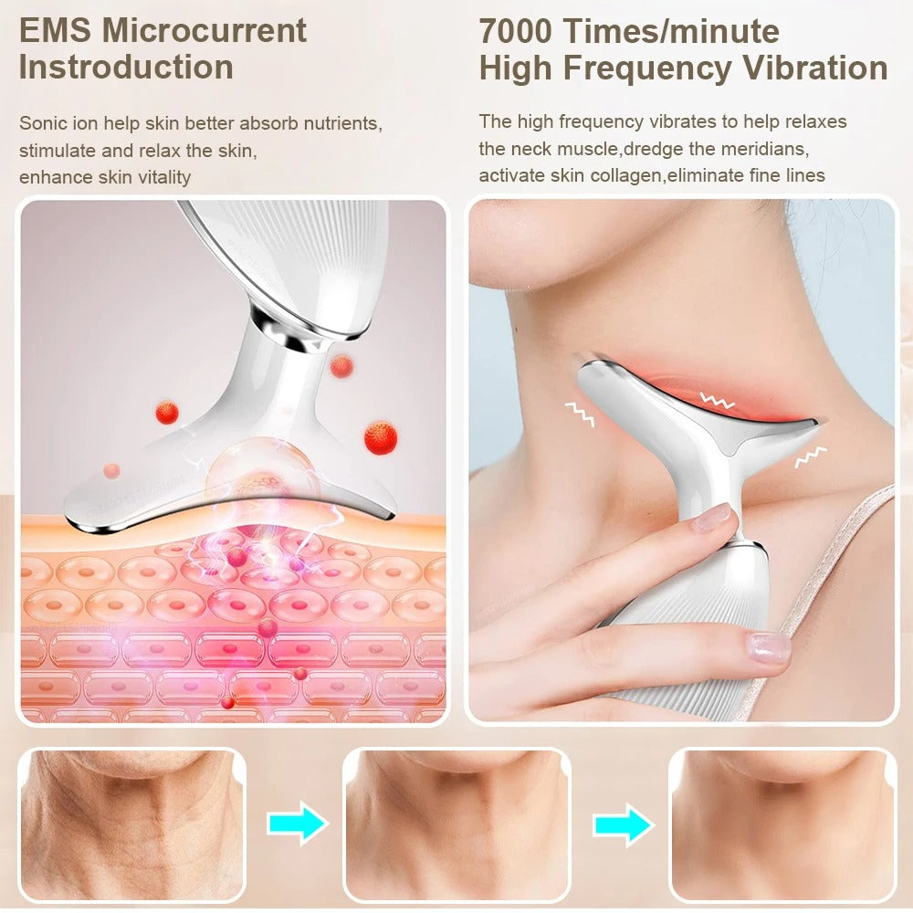 Lumiva 7-In-1 EMS Face And Neck Tightening Device Kit