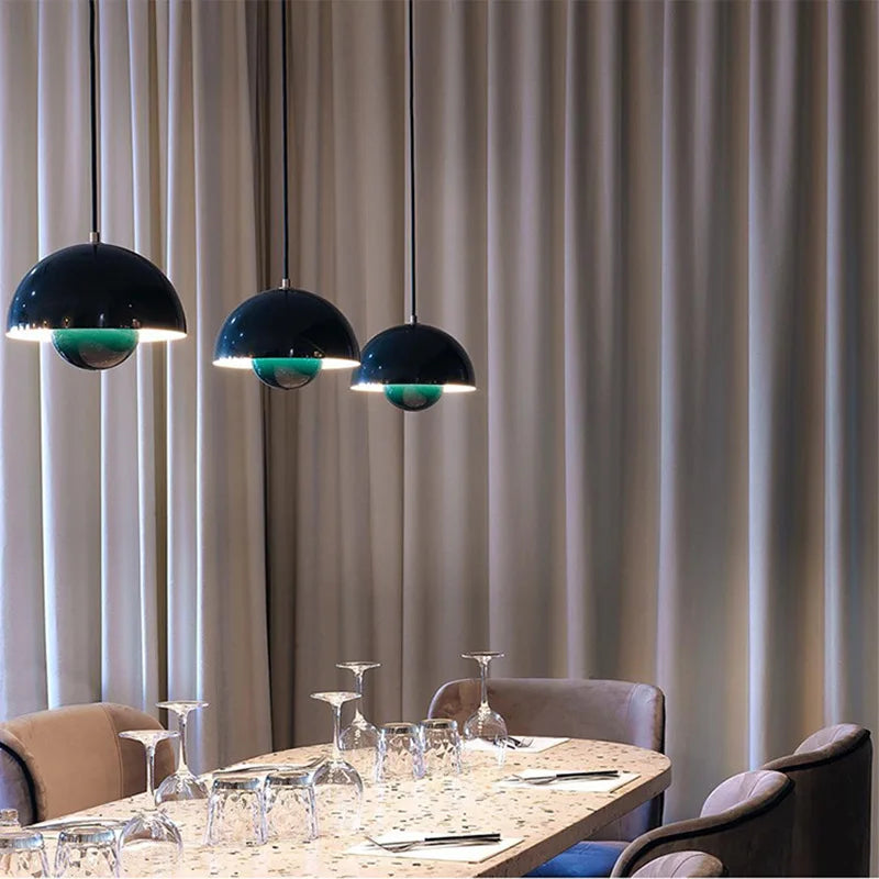 LyraLine Stone & Glass Pendant Light, Multicolor Body, E27 Fitting