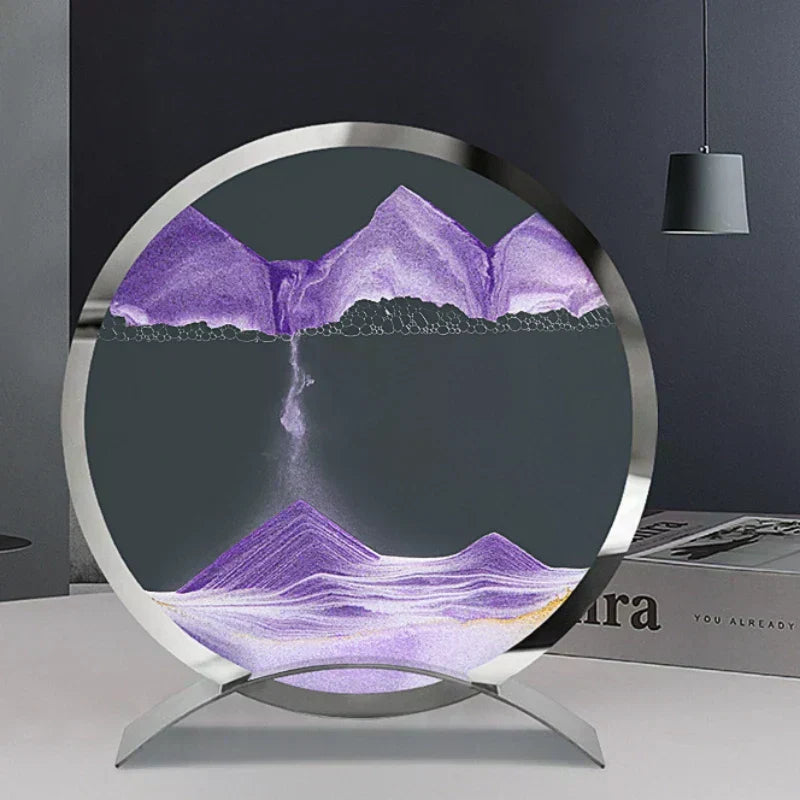 Lampa z piaskiem, Velora – rzeźba z przesypującym się piaskiem z delikatnym nastrojowym światłem