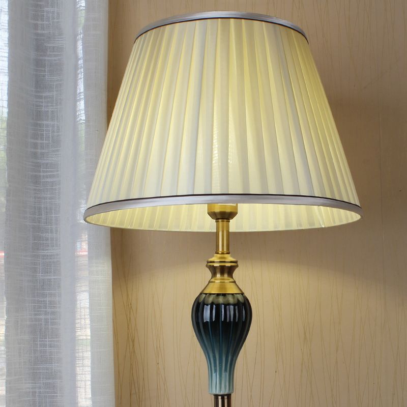 Eryn Antique Floor Lamp, Multi Colors, Metal/Fabric, Bedroom | Fioriscas