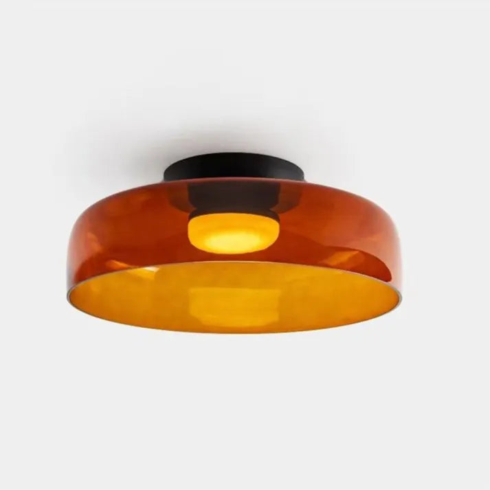 Handgefertigte Glasdeckenleuchte, nordisches Lumenweave-Design mit mehreren Ebenen
