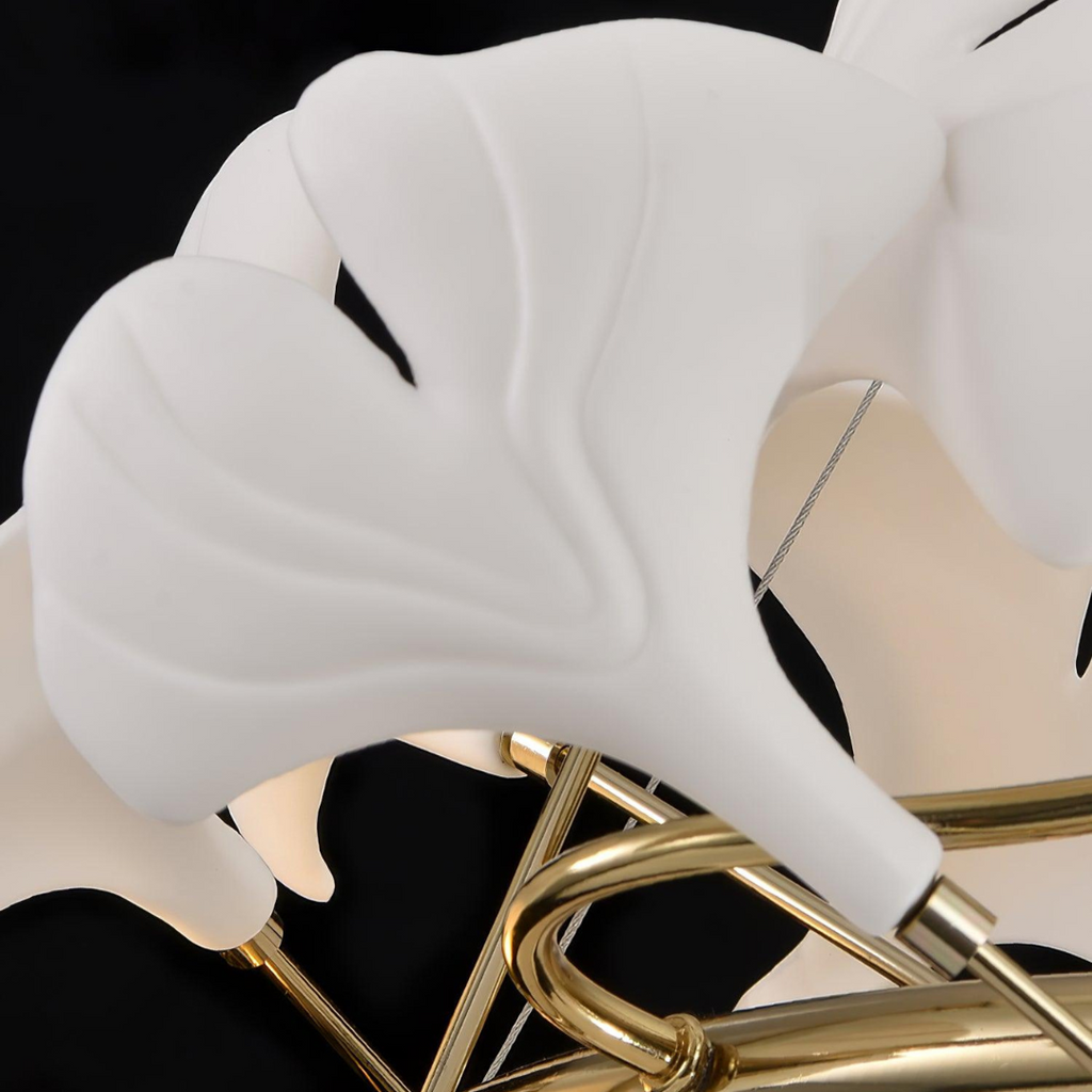 Olivia Modern Gold Staircase Chandelier, Metal & Ceramic | Fioriscas