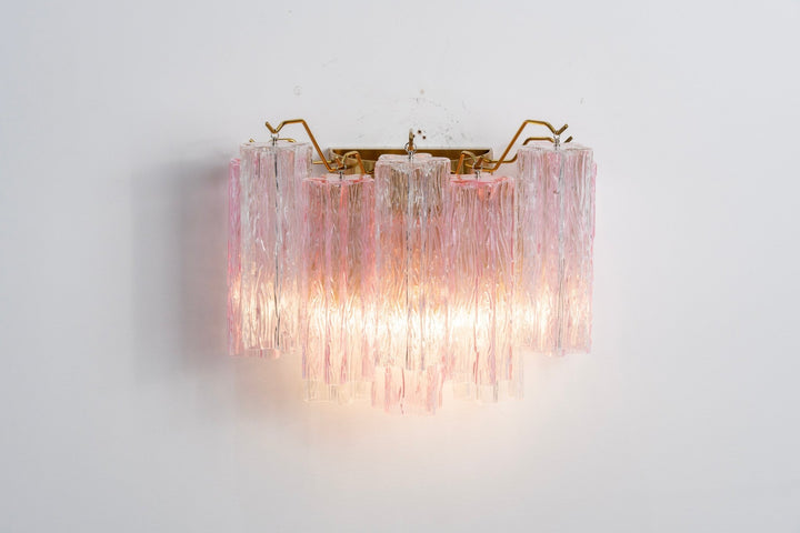Aurora Wall Light Tronchi Glass Tube Tiered Amber Modern | Fioriscas