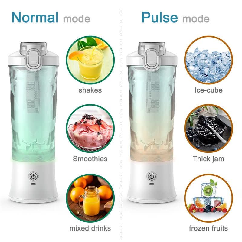 Licuadora portátil para batidos con batería de 4000 mAh y capacidad de 600 ml - Fioriscas