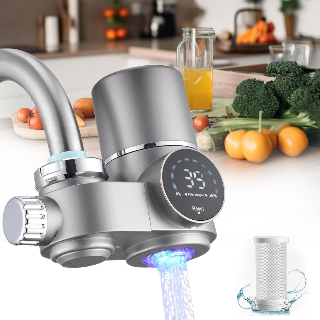 ClearView Faucet Water Filter With LED Display For Kitchen Tap Water