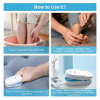 Dispositivo de luz para el cuidado de uñas con clip, doble haz de 905 nm y 470 nm, recargable