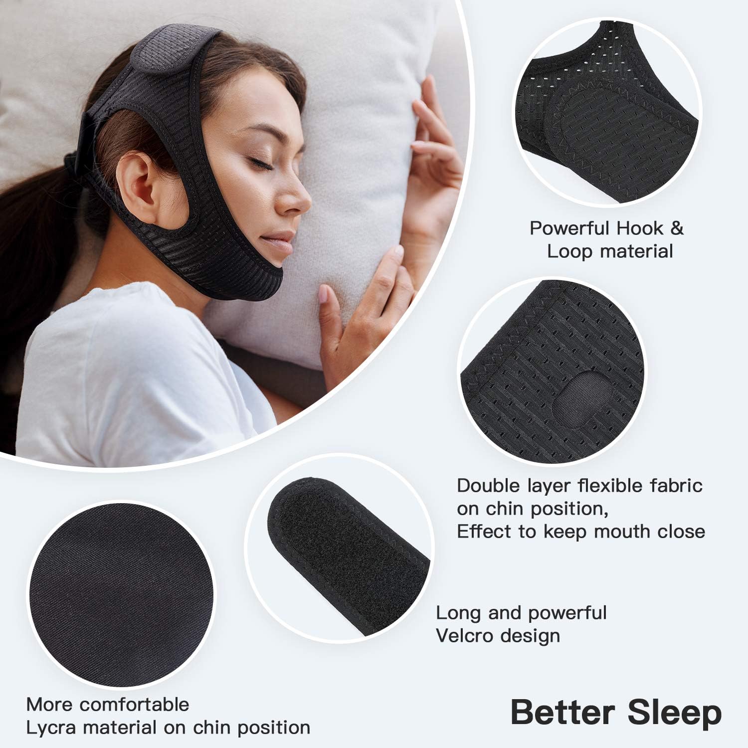 Sangle de menton anti-ronflement SomniSeal pour un confort nocturne