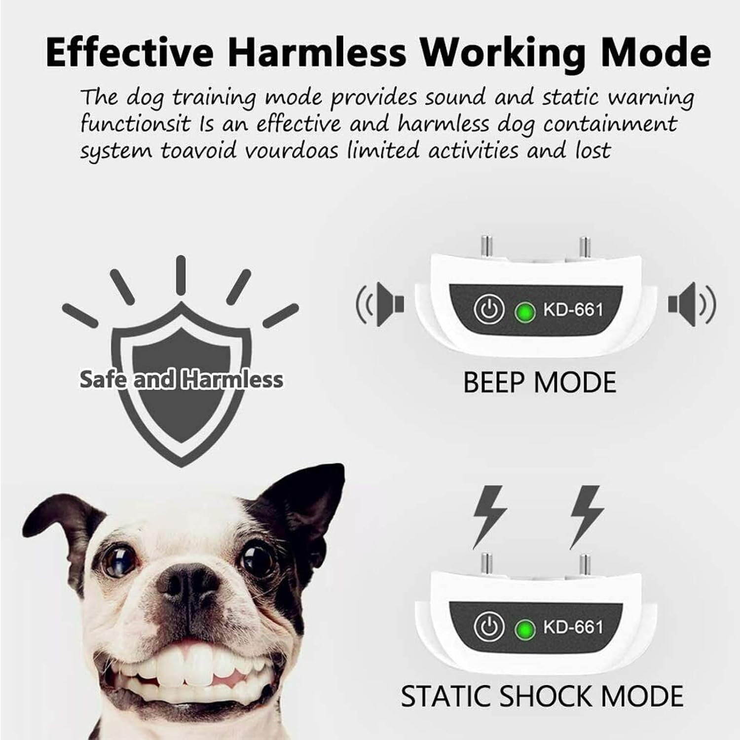 NovaPaw Wireless Waterproof Dog Fence Collar With Adjustable Boundary