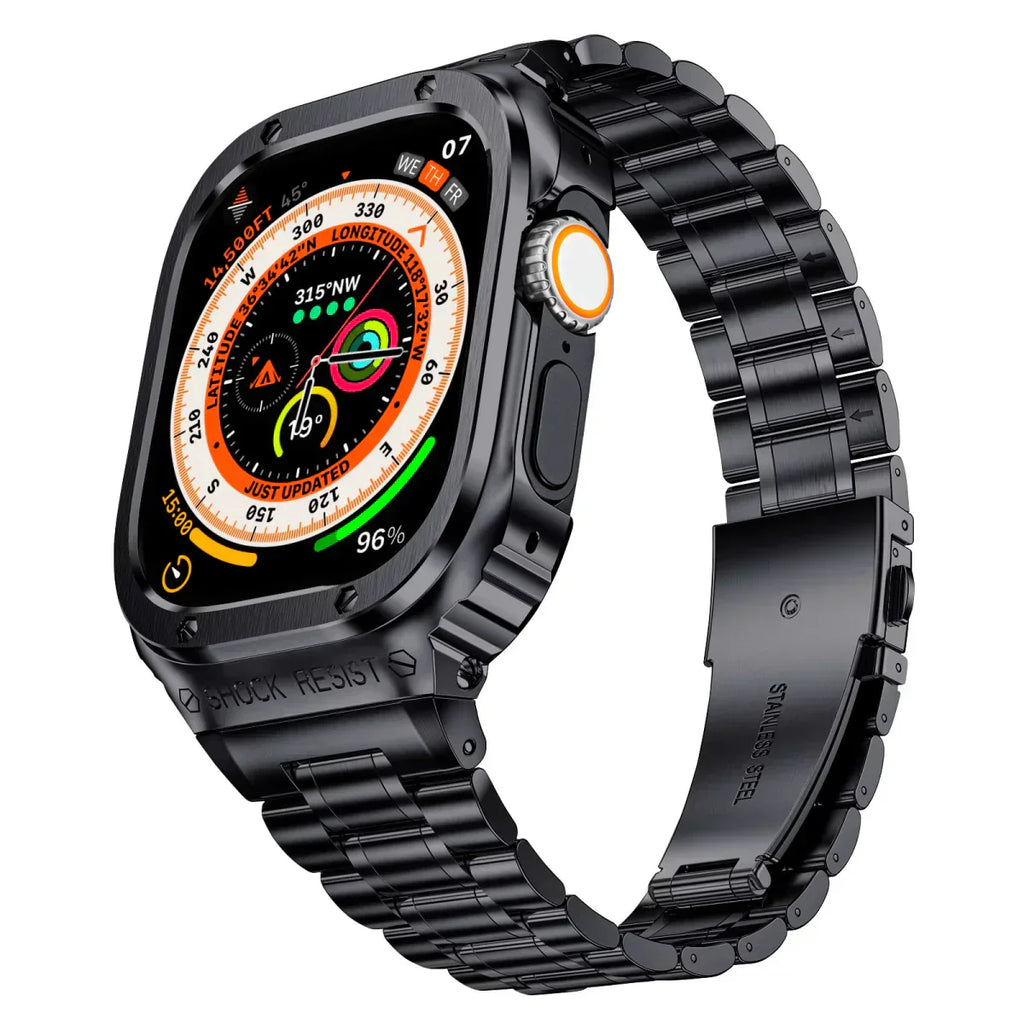 Alera Stainless Steel Band and Case for Apple Watch, All-in-One