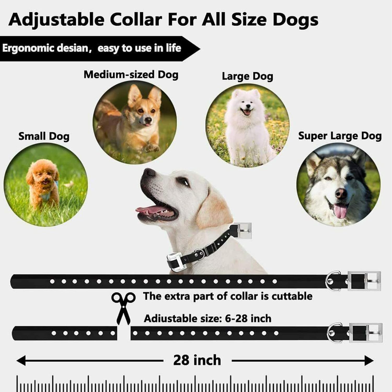 NovaPaw Wireless Waterproof Dog Fence Collar With Adjustable Boundary