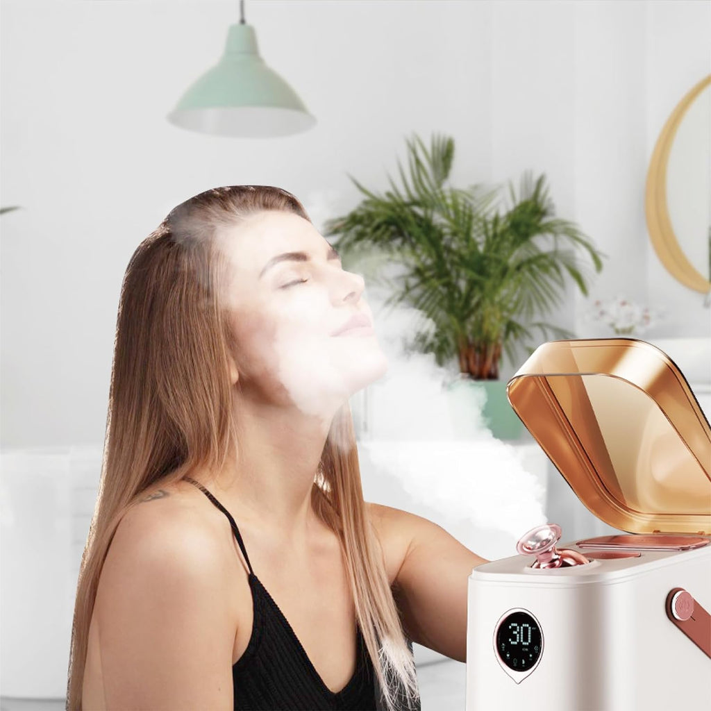 AureaGlow Steamer With Ionic Action For Gentle Deep Cleansing