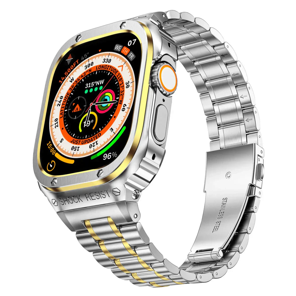 Alera Stainless Steel Band and Case for Apple Watch, All-in-One