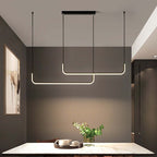 EdgeGlow pendellampe i metall og silikon, to LED-hoder, 90–150 cm