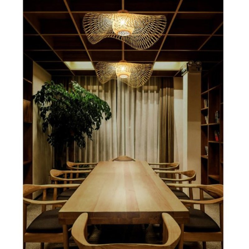 Nokari Rattan Pendant Light, Boho Japanese-Inspired Warm Glow