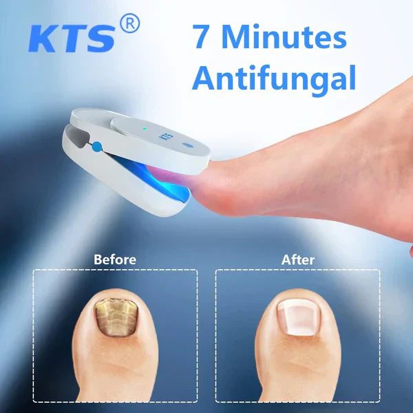 Dispositivo de luz para el cuidado de uñas con clip, doble haz de 905 nm y 470 nm, recargable