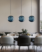 Lampa wisząca VeraLux Vintage-Glow, przyciemniane szkło, sześć wariantów kolorystycznych