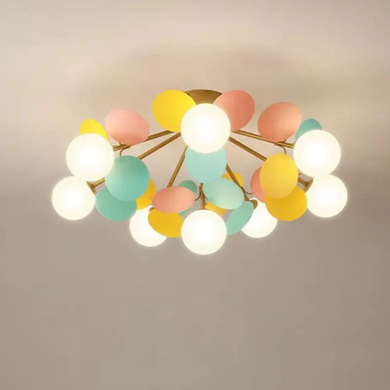 Aria Modern Bubble Cluster Ceiling Light, Colorful | Fioriscas