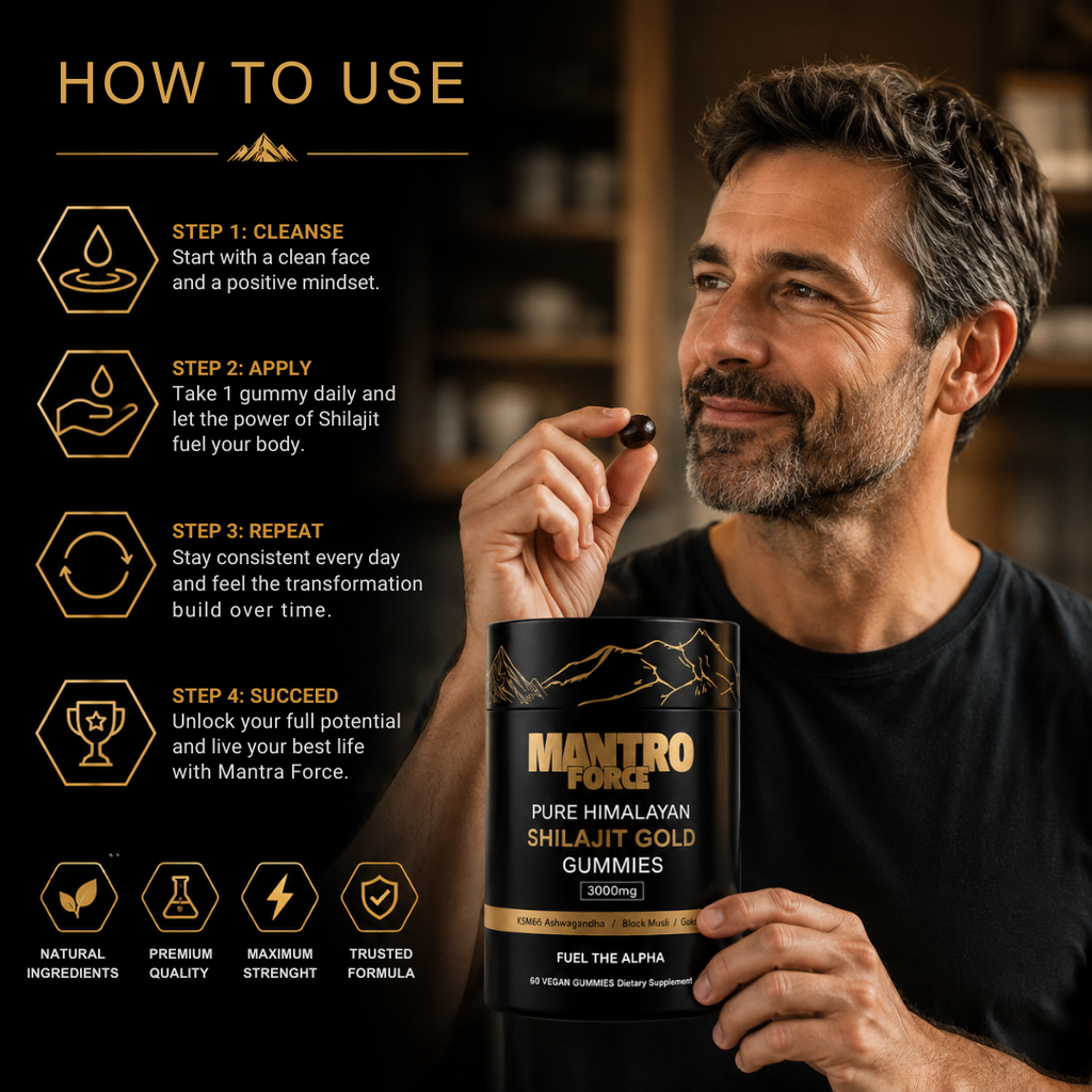 Gomas de Energia Shilajit para Vitalidade e Bem-Estar Diário