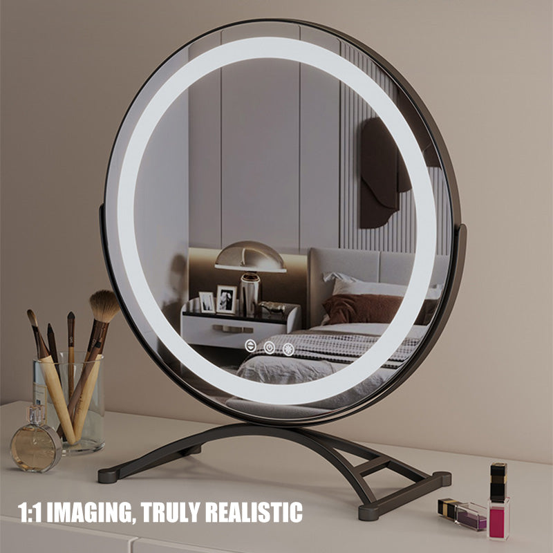 Dimmable LED Vanity Mirror, 360° Rotation, Touch Control, 15.8 In