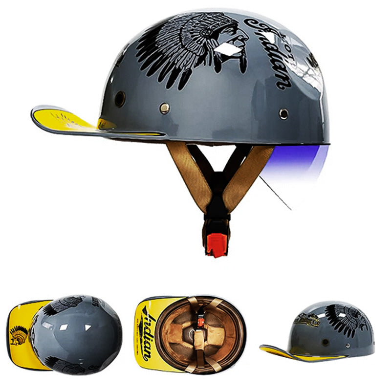 Cască de motocicletă OrionRide în stil baseball, cu carcasă din ABS certificată DOT