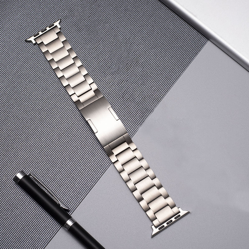 Bracelete de relógio Gravitiq de titânio de grau 2 para Apple Watch, fecho magnético