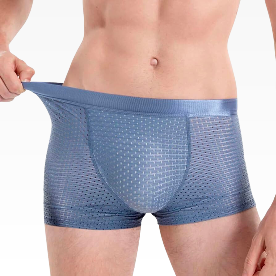 תחתוני בוקסר במבוק AzuriWeave לגברים, מארז של 4, מידות M עד 2XL