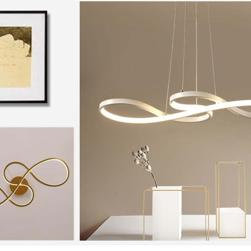 Durell Musical Note Pendant Light, Black & Gold | Fioriscas