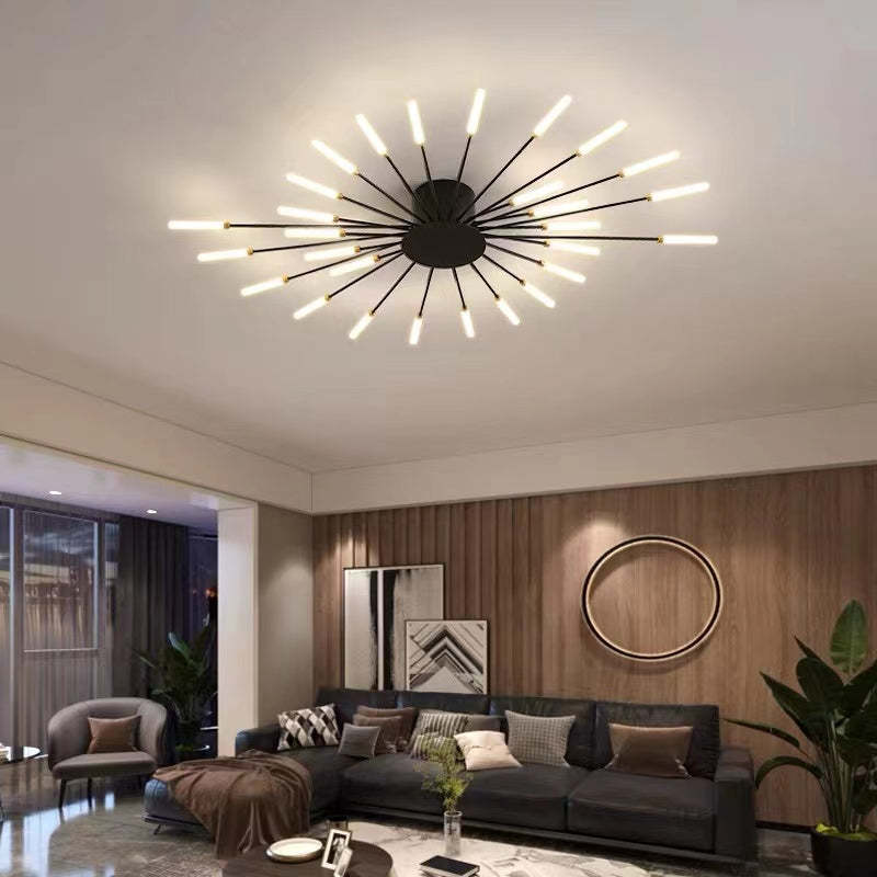 Asterra Albina Metal & Acrylic Flush Ceiling Light, 12W to 42W LED